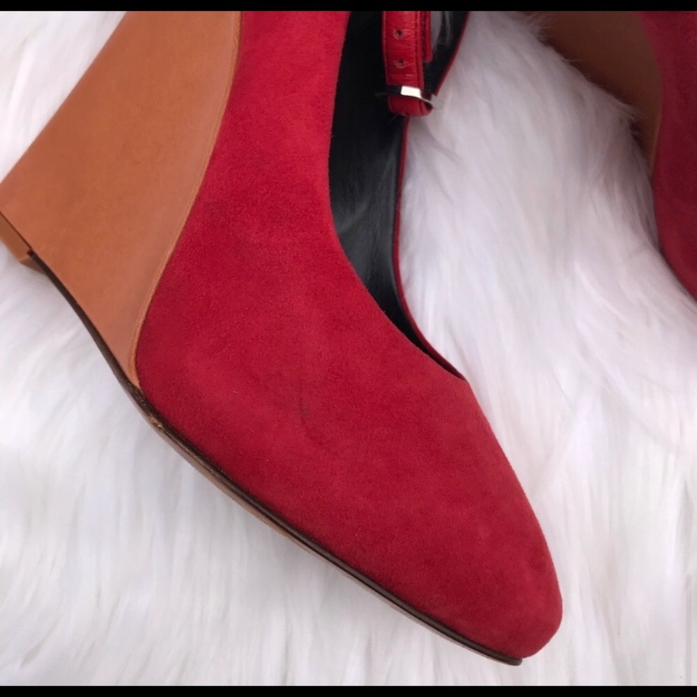 Celine Suede Round-Toe Wedges - Picture 7 of 8